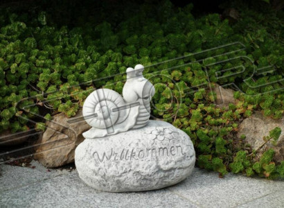 Schild Welcome Schnecke Willkommens Schilder Garten Figur